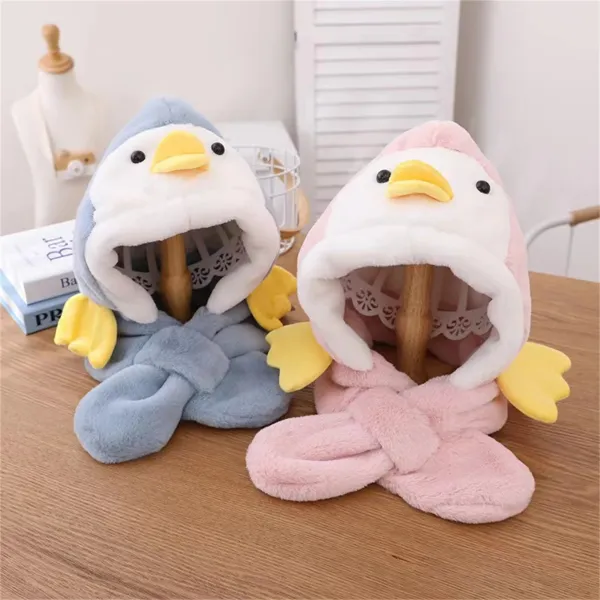 Cute Cartoon Winter Warm Hat Scarf For Baby (1 pc)